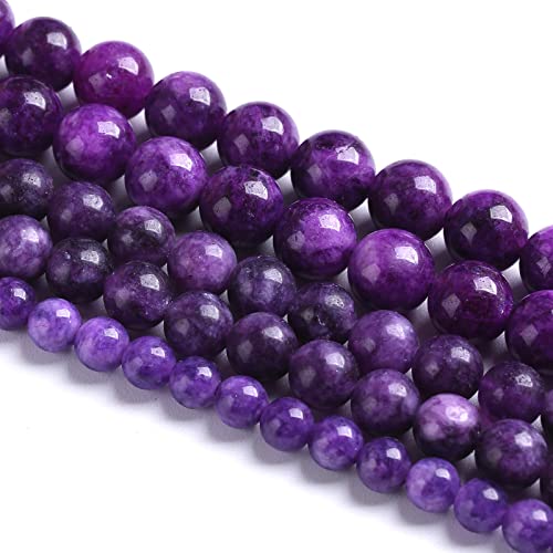 6MM 60PCS Natural Purple Charoite Jade Quartz Crystal Beads for Jewelry Making DIY Bracelet 1 Strand - color: Charoite Jade, size: 6mm