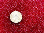 Seed Beads Size:11/0 50 gr / 1.76 oz (Cherry Red Trasluscent) - color: Cherry Red Trasluscent