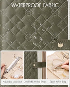 VLANDO Travel Jewelry Organizer Case,Mom Gifts from Daughter,Jewelry Storage Book Ring Binder with Clear Zipper Velvet Jewelry Pouch Bag,Travel Essentials for Rings,Necklace,Earrings-Olive Green - color: 03.Olive Green