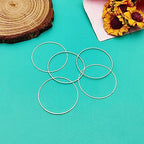 40pcs Earring Hoop for Jewelry Making 40mm Beading Hoop Earrings Earring Finding Hypoallergenic Round Earrings Beading Hoops Bulk Open Bezel Pendant Frame for DIY Crafts Women Gifts(Silver) - color: 40pcs;40mm;Silver
