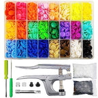 Plastic Snaps with Snap Pliers, 460 Sets 24-Colors Snap Buttons for Sewing, Snap Fasteners Kit for Sewing, Clothing, Crafting