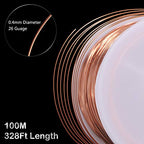 MIKIMIQI 328Ft Jewelry Wire - 26 Gauge Tarnish Resistant Copper Beading Wire for Jewelry Making, 0.4mm X 100m (Rose Gold) - color: Rose Gold