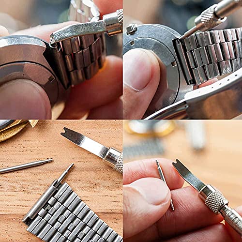 Selizo Spring Bar Tool Watch Link Remover Tool Kit with Instruction Manual Watch Band Tool Link Pin Removal for Watch Repair Band Adjustment Replacement Sizing