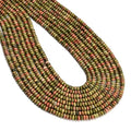 ICAI Beads Natural 2x4mm Rondelle Beads, Abacus Disk Stone Spacer Beads – Loose Natural Gemstone Beads for DIY Bracelet, Necklace, Jewelry Making (Unakite) - color: Unakite, size: 2x4