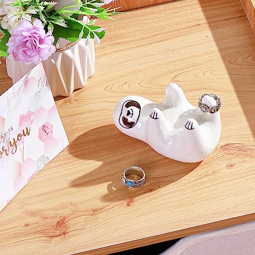 PUDDING CABIN Sloth Gifts Ring Holder Decor, Cute Ring Stand, Rings Display, Sloth Gift for Women Girls Her Mom Friends Sisters Birthday Wedding Christmas Mothers Day - style: Sloth
