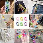 Beadthoven 20pcs Big Letter Q Beads Large Hole Bubble Alphabet Acrylic Beads Charm Iridescent Plastic Q Shape Loose Chunky Spacers for Jewelry Making Bracelet Necklace Keychains Shoelaces Crafts - color: Q
