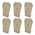 MOOCA 6 Pcs Natural Linen Earring Display Stand Necklace, Pendant Jewelry Organizer Display Holder for Earring, Pendant, Necklace Stand for Showcase, Linen, 2 1/2 W x 1 3/4 D x 3 1/4 H in - color: Natural Linen