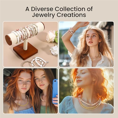 Beadact Clay Beads Spinner for Bracelet Making Kit, 3 Boxes Earth-Toned Colors Beads with Bead Spinner, Friendship Bracelet Making Kit for DIY Crafts with Spacer Bead and Charm, Gift for Craft Lovers