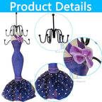 2 PCS Set Jewlery Display Shoe Ring Holder - Mannequin Necklace Display Bracelet Orgaziner (Purple) - color: Purple