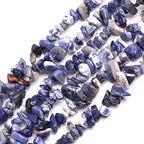 GEM-Inside Crystal Stone Chips for Jewelry Making Genius Gemstone Freeform Loose Beads with Hole for Bracelet Necklace Making Adults 34" (Blue Sodalite, 7-8mm) - color: Blue Sodalite