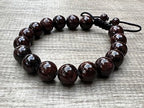 GAF TREASURES Grade A ++ Gemstone Round Bead Adjustable Bracelet 10mm, Genuine Crystal Bead Bracelet, Gift for Men & Women - color: Garnet