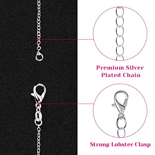 Necklace Chain Bulk for Jewelry Making, Cridoz 36 Pack Jewelry Chain Silver Plated Necklace Chains for Jewelry Making, 1.2 mm (24 Inches) - size: 24 Inches