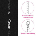 Necklace Chain Bulk for Jewelry Making, Cridoz 36 Pack Jewelry Chain Silver Plated Necklace Chains for Jewelry Making, 1.2 mm (24 Inches) - size: 24 Inches
