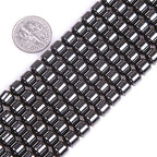 HAAMIIQII 50pcs 8mm Natural Black Hematite Loose Gemstone Beads Drum Shape Spacer Stone Beads for Jewelry Making DIY Bracelets Necklaces Crafting - color: Drum Shape, size: 8mm