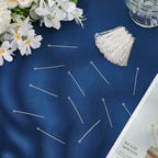 220Pcs Head Pins 925 Sterling Silver Plated Flat Ball Head Eye Pins Brass Jewelry Pins Needles 45mm for Jewelry Making Findings Accessory Supplies DIY Craft Earring Charms Necklace - size: 45mm