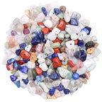 500 pcs Natural Chip Stone Beads, Beach Stone 5-8 mm Irregular Gemstones Healing Crystal Loose Rocks Bead Hole Drilled for Jewelry Making Bracelet - color: Beach Stone