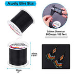 anezus 20 Gauge Jewelry Wire, 28 Yards Craft Wire Tarnish Resistant Copper Beading Wire for Jewelry Making Supplies and Crafting(Black) - color: Black