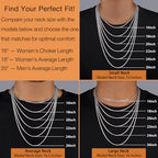 Italian Solid 14K Gold Plated 925 Sterling Silver Chain Necklace for Women, 1.5mm & 2.5mm Dainty Non Tarnish & Hypoallergenic Rope Chain Women's Chain Necklaces 16 18 20 22 24 26 Inch - color: 2.5mm White Gold, size: 22 Inch