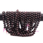 10mm Natural Garnet Gemstone Round Loose Stone Beads for Jewelry Making DIY Crafts Design 1 Strand 15" APPR.34-36pcs - color: Garnet, size: 10mm