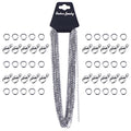 Outus 33 Feet Stainless Steel Chain Silver DIY Link Necklaces Chains with 20 Lobster Clasps and 30 Jump Rings for Jewelry Making (2.5 Mm) - size: 2.5 mm Wide