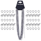 Outus 33 Feet Stainless Steel Chain Silver DIY Link Necklaces Chains with 20 Lobster Clasps and 30 Jump Rings for Jewelry Making (2.5 Mm) - size: 2.5 mm Wide