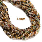 JM Design 4mm 92Pcs Multicolor Mixed Gemstone Smooth Round Beads, 15" Strand Gemstone Loose Spacer Stone Beads for Jewelry Making Craft DIY Necklace - size: 4mm