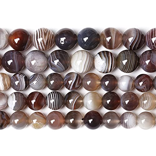 6MM 61PCS AAA Natural Botswana Sardonyx Agate Gemstone Beads for Jewelry Making Crystal Energy Stone Healing Power DIY Bracelet Necklace 15" (Botswana Sardonyx Agate, 6mm) - color: Botswana Sardonyx Agate, size: 6mm
