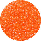 1200pcs Pony Beads Bulk – Glitter Orange 6x9mm Plastic Craft Beads for Bracelets, Jewelry, Hair Braiding & DIY Projects - color: Glitter Orange