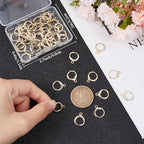 Beebeecraft 1 Box 50Pcs Round Earring Hooks 18K Gold Plated French Earring Hooks Huggies Leverback Findings 15x11.5mm for Jewelry Making - color: 15x11.5mm Round Earring Hooks