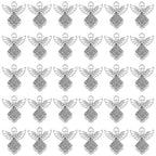 AUEAR, Antique Silver Angel Charms Pendants for DIY Jewelry Making Necklace Bracelet - color: Silver, size: 30 Pack