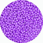 8/0 Glass Seed Beads Bulk, Light Purple 3mm Tiny Round Craft Seed Bead, Small Mini Pony Beads for Jewelry Making Bracelet Necklace Wrist Beading Weaving Supplies, 2500pcs - color: Light Purple