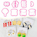 Xaekicr 8Pcs Breakfast Theme Polymer Clay Cutters Set – Toast, Bacon, Egg Shapes | Fun Clay Earring Cutters | Polymer Clay Molds for Jewelry Making | Clay Tools for DIY Crafts - color: S color