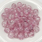 200PCS Glass Beads 8mm Glass Beads for Bracelets Necklaces Jewelry Making DIY Crafts (Pink Crackle) - color: 8Pink Crackle