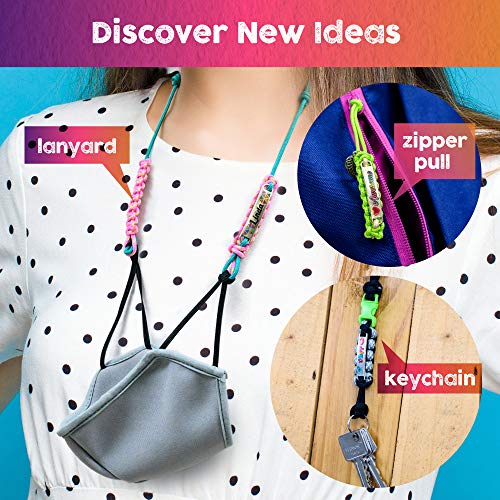 Paracord Bracelet Making Kit with Charms - Art & Craft Gift for Girls Age 8 9 10 11 12 & Teens 13 14 year old. Make Your Own Friendship & Fashion Jewelry for Birthday, Camp & Project Activity - style: Bracelet Making Kit