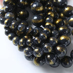 45pcs 8mm Natural Blue Black Lapis Lazuli Jade Beads for Jewelry Making Round Loose Beads DIY Bracelets Necklaces Energy Healing Stone Beads 15"(8mm, Blue Black Lapis Lazuli Jade) - color: Blue Black Lapis Lazuli Jade, size: 8mm
