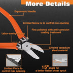 SPEEDWOX Wire Cutters 15 Angled Flush Cutters for Electronic Component Ultra-Sharp Diagonal Cutters Side Cutting Pliers Wire Snips for Jewelry Making Cutting Soft Wires, Electronics Zip Tes, Plastic - style: 15°angle