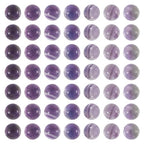 Crafans 50Pcs 6mm Half Round Gemstone Cabochons Natural Amethyst Flat Back Stone Cabochons Domes No Hole Healing Power Stone Chakra Crystal Beads for Jewelry Making - color: Amethyst, size: 6mm