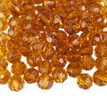 Jmassyang 400 Pieces 4mm Faceted Round Crystal Glass Beads Spacer Beads for Jewelry Making, Bracelets Necklaces Earrings Wind Chimes Suncatchers (Amber) - color: Amber, size: 4mm