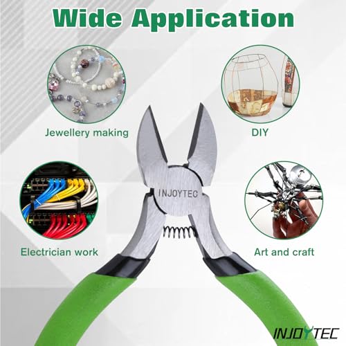 Wire Cutters Side Cutting Pliers 5 Inch Diagonal Pliers Floral Wire Cutters Ultra Sharp Flush Cut Pliers Mini Fine Wire Cutting Plier Flush Cutting Pliers for Jewelry Making - style: Diagonal Pliers
