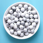 150 Pcs 8mm White Turquoise Beads Natural Gemstones Round Loose Beads for DIY Jewelry Making Energy Healing Power Stones - color: White Turquoise, size: 8mm