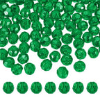 MECCANIXITY 400pcs Czech Faceted Bicone Beads 8mm Glass Spacer Bead Bulk for Jewelry Making & DIY Craft, Dark Green - color: Dark Green
