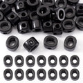 30Pcs Large Hole Acrylic Letter Beads Letter O Chunky Vowel Bead with Horizontal Hole Black Plastic 3D Initial Alphabet European Beads for Key Chains Necklace DIY Craft Arts Projects - color: Black O