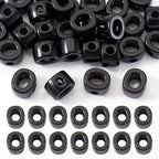 30Pcs Large Hole Acrylic Letter Beads Letter O Chunky Vowel Bead with Horizontal Hole Black Plastic 3D Initial Alphabet European Beads for Key Chains Necklace DIY Craft Arts Projects - color: Black O