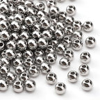 304 Stainless Steel Round Beads 5.0mm 200pcs Spacer Beads for Jewelry DIY Making and Repairing - size: 5.0mm