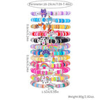 Friendship Bracelets Boho Stackable Bracelets for Women Surfer Heishi Clay Bead Bracelets Stretch Preppy Bracelets Colorful Boho Bracelets for Women - color: 12pcs cute animals