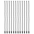 MECCANIXITY Ball Bead Chain Beaded Necklace Chains 5 Inch Adjustable Metal Ball Chains 2.4mm/0.1inch Keychain for Jewelry Making,DIY Craft Projects,Pack of 12(Black) - color: Black
