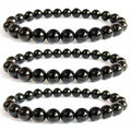 Handmade 8mm Beaded Bracelets For Men Protection Bracelet For Women Chakra Feng Shui Stretchy Handmade Lucky Money Stretchy Crystal Bracelets Best Gifts - color: Black Tourmaline 3PCS