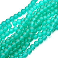 FASHEWELRY 200Pcs Transparent Frosted Glass Bead 4mm Matte Crystal Glass Loose Beads for DIY Jewelry Making (Light Sea Green) - color: Light Sea Green