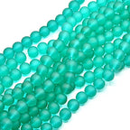 FASHEWELRY 200Pcs Transparent Frosted Glass Bead 4mm Matte Crystal Glass Loose Beads for DIY Jewelry Making (Light Sea Green) - color: Light Sea Green