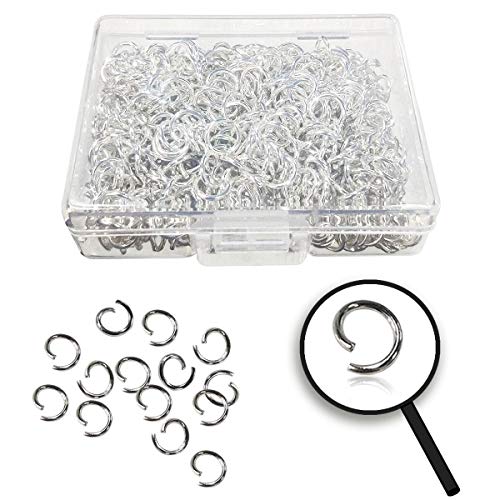 TTSAM 600 Pcs Silver Plated Jump Rings (6 mm) - Jewelry Making Supplies